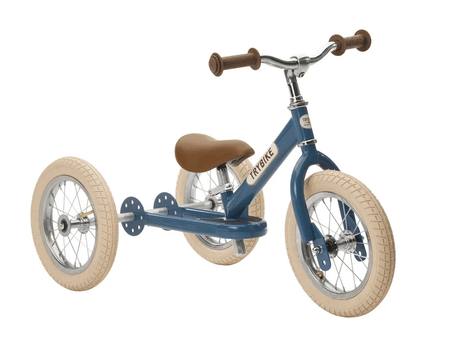 Vintage Blue Trybike 2-in-1 steel balance bike and tricycle